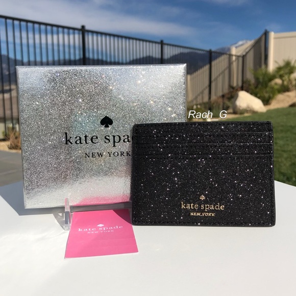kate spade Accessories - Kate Spade Shimmy Glitter Card Holder